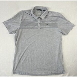 Travis Mathew Golf Polo‎ Shirt Sport Mens Sz XL Gray Polyester Blend